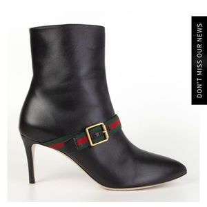 GUCCI SYVLIE ANKLE STRAP BOOTIE